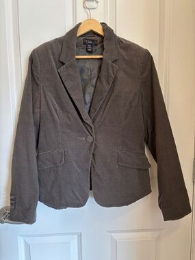 Women's Grey Corduroy Blazer Jacket